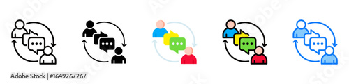 Communication icon multiple style 