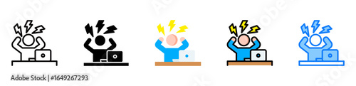 Stress icon multiple style 