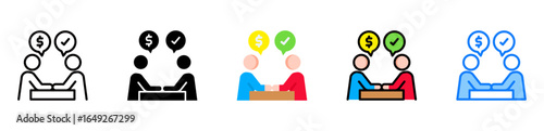 Negotiation icon multiple style 