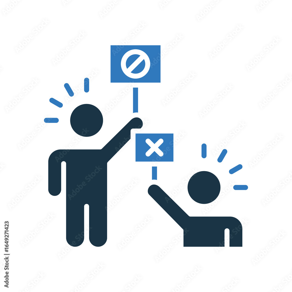 Obraz premium Strike mixed color icon