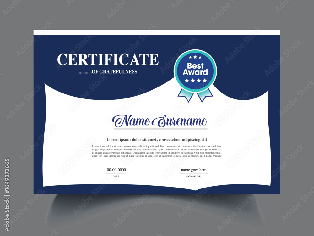 Obraz premium Modern Award Certificate Design Template