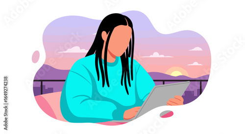 Frustrated woman working diligently at her desk with a laptop, feeling stressed and overwhelmed by tasks.