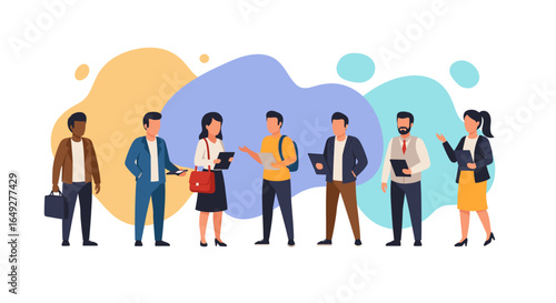 A diverse group of people, including professionals and students, stand together, symbolizing collaboration, community, and a wide range of backgrounds.