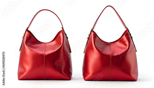 Wallpaper Mural Display of Two Red Shoulder Bags on White Background Torontodigital.ca