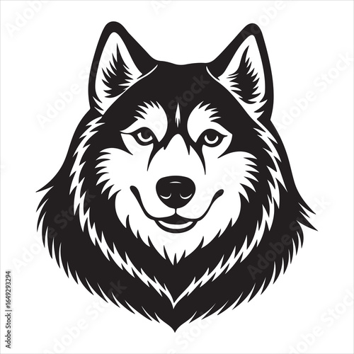 A Playful and Energetic Alaskan Malamute, a Happy and Loyal Companion Running and Leaping with Joy Through a Snow-Covered Winter Landscape