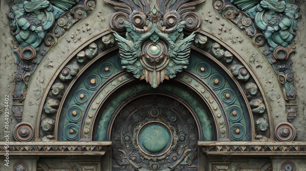 Obraz premium Ornate architectural detail with decorative relief