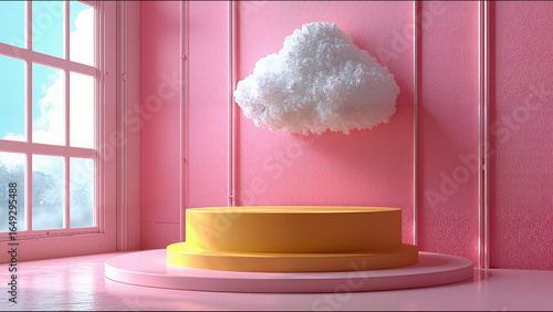 Dreamy Pink Room with Cloud Decor