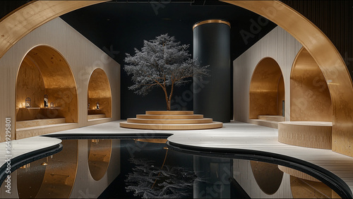 Zen - Inspired Modern Display Space