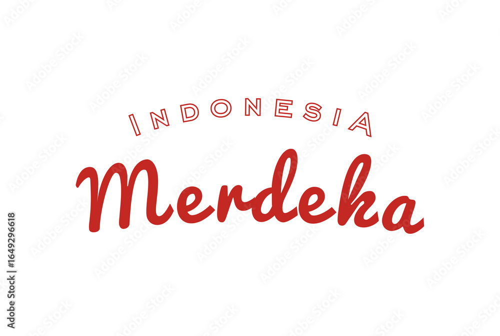 Indonesia Merdeka Typography Indonesia Merdeka Typography