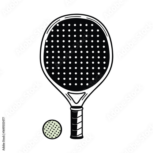 Tennis Racket and Ball Icon sport game