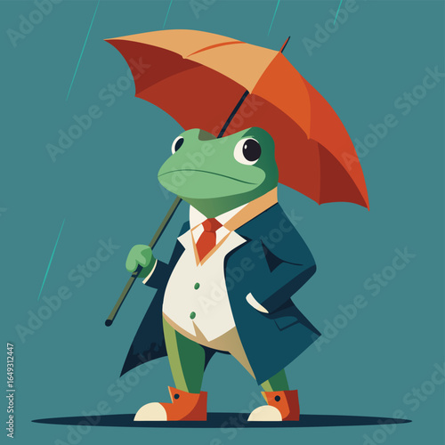 frog with umbrella in rain   (2).eps