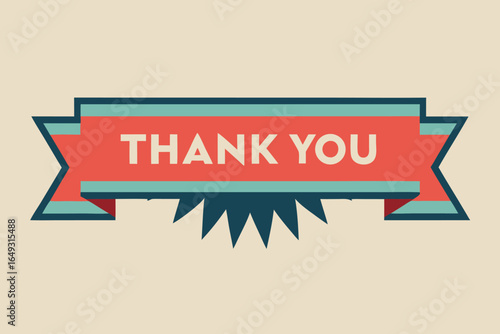 Celebratory thank you graphic with colorful elements