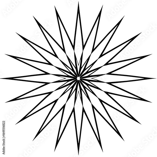Radiant Fractals on White