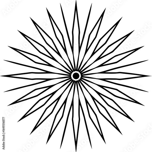 Radiant Fractals on White