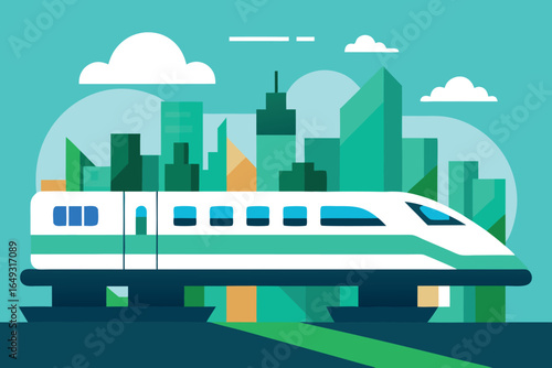 Vibrant flat style illustration of a modern design element