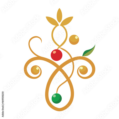 Elegant food design with intricate gold filigree and gemstones