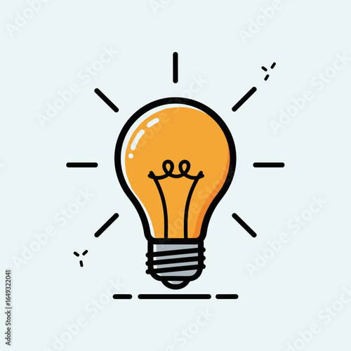 Innovative light bulb illuminating bright ideas for creative thinking and problem solving solutions