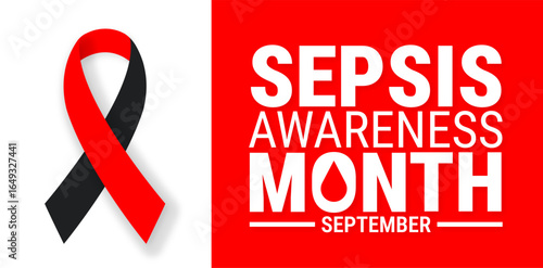 sepsis awareness month background, banner, card or poster design template is observed every year during September, to raise awareness about the mission. Vector illustration.