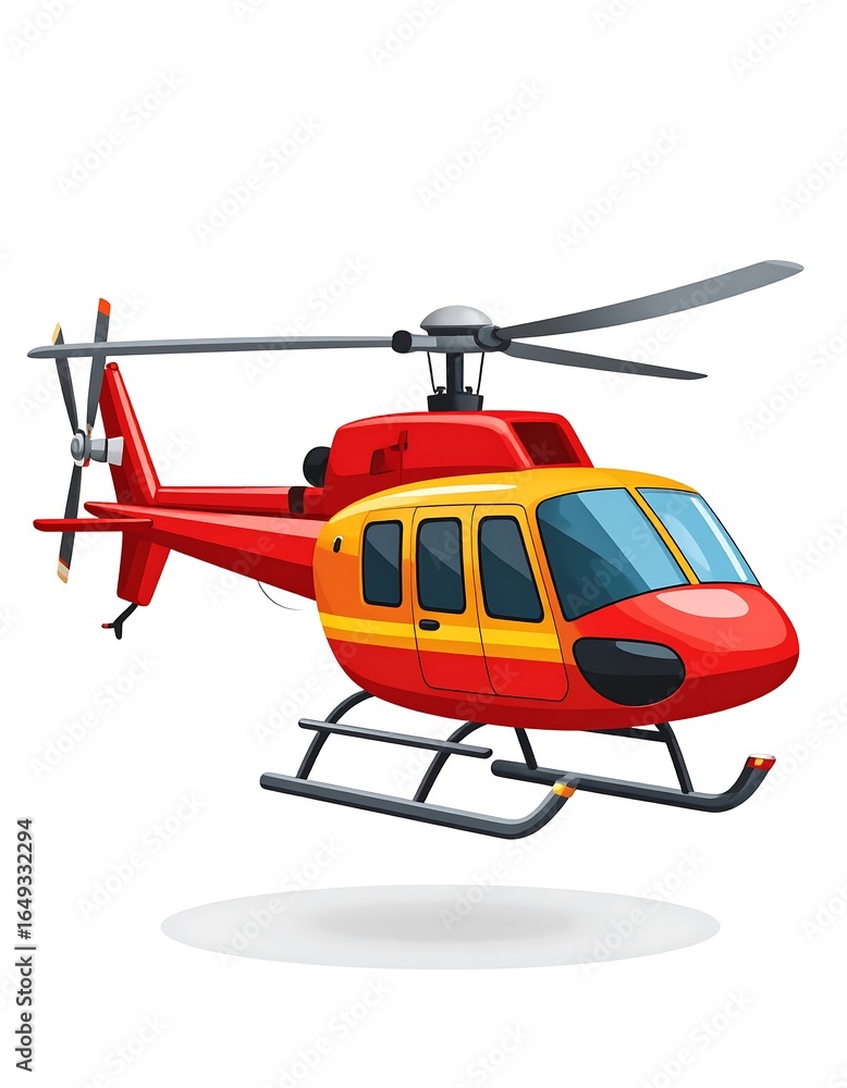Fototapeta premium Cartoon helicopter illustration (1)
