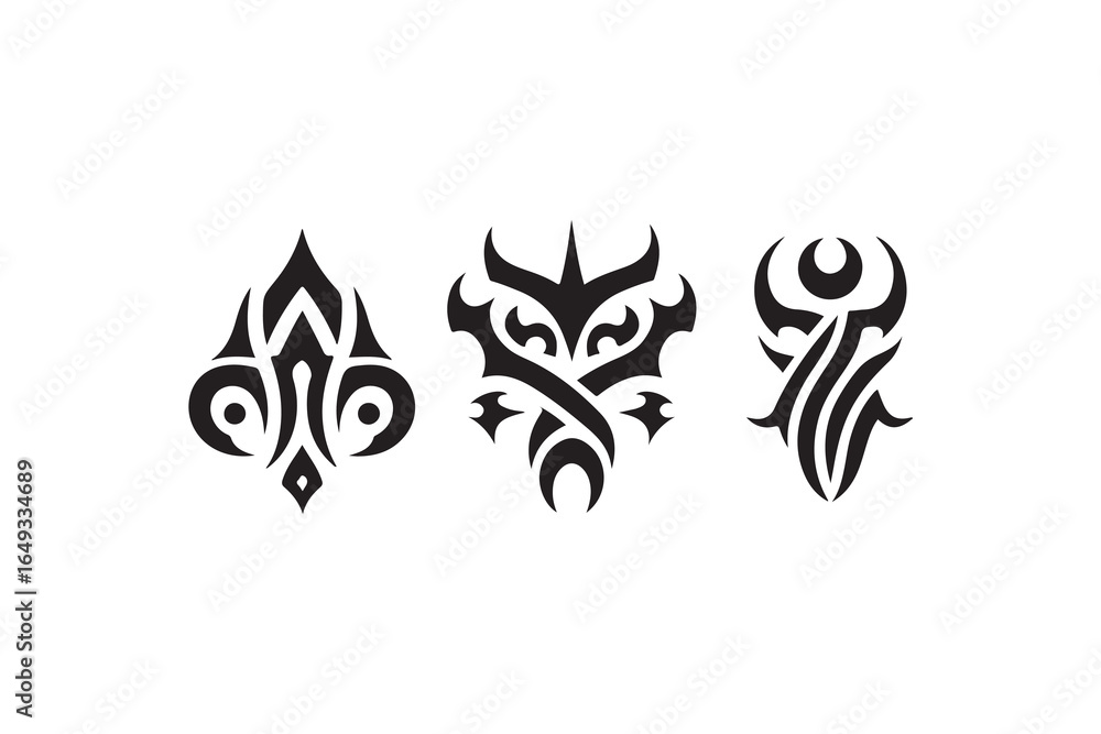 Fototapeta premium tribal tattoo set