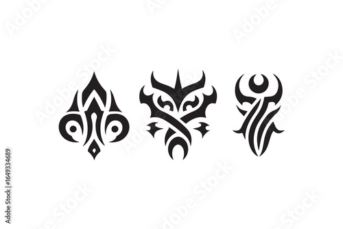 tribal tattoo set