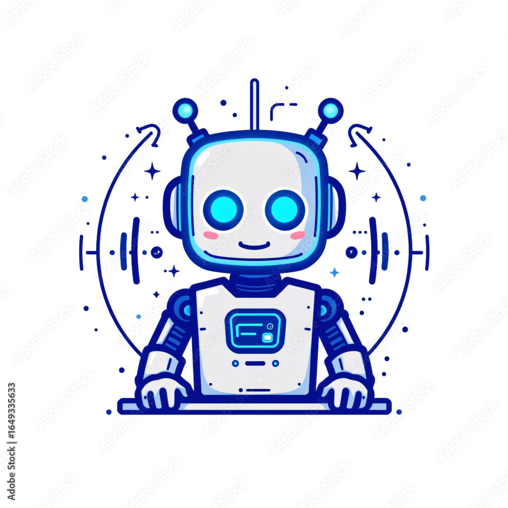 Innovative robot assisting in technology development futuristic lab digital art illustration modern environment eye-level view Innovative robot assisting in technology development futuristic lab digital art illustration modern environment eye-level view