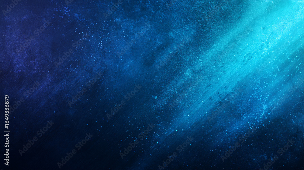 Fototapeta premium Deep indigo background with cyan light leak sweeping across, creating cosmic and ethereal atmosphere