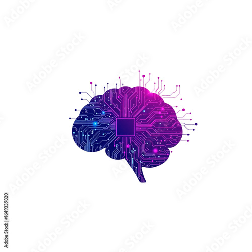 Exploring artificial intelligence concepts in a digital brain illustration technology graphic design abstract creative viewpoint
