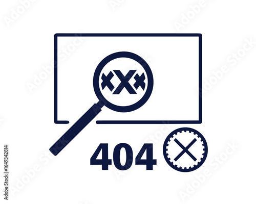 error 404 page not found vector concept icon eps