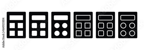 Calculator Icon Set. Accounting, calculating, Finances Vector symbol. Vector illustrator