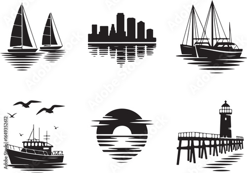 Nautical scenes set sail for adventure and exploration