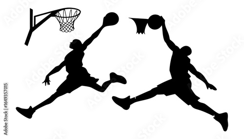 Basketball Player Silhouette – Slam Dunk Sports Vector