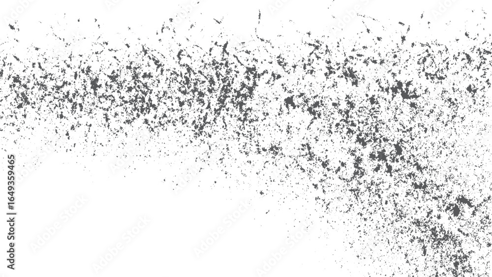 Obraz premium Dark grainy texture on white background with dust overlay effect. Distressed grunge black texture on clean white background surface 