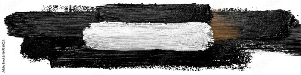 Obraz premium Black and white paint stroke