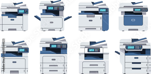 Multifunction printers, office equipment VECTOR
