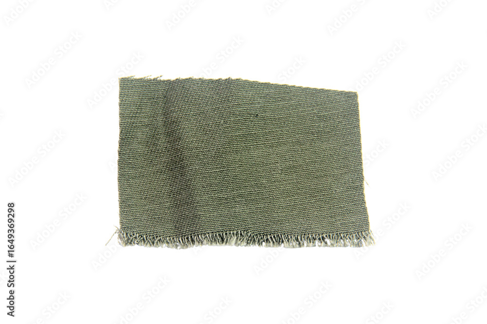 Fototapeta premium scraps of blue jeans piece texture isolated on white background.