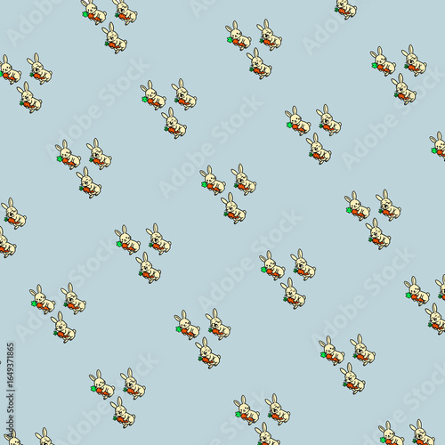 Rabbit fabric pattern
