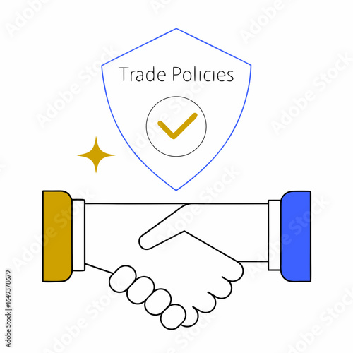 Friendly trade policies turquoise concept icon. Encouraging business activity abstract idea thin line illustration. Isolated outline drawing.