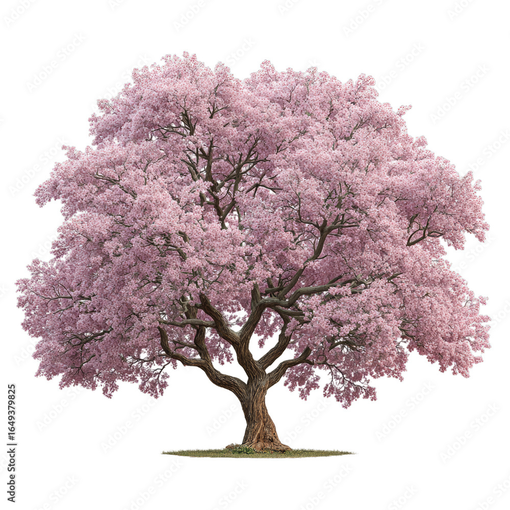 Obraz premium Beautiful cherry blossom tree in full bloom for nature and botanical design inspirations