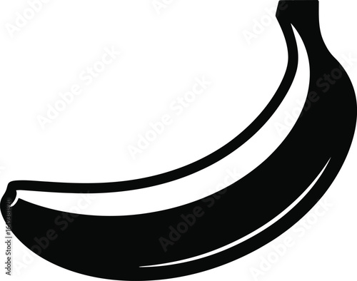 Black banana silhouette fruit food