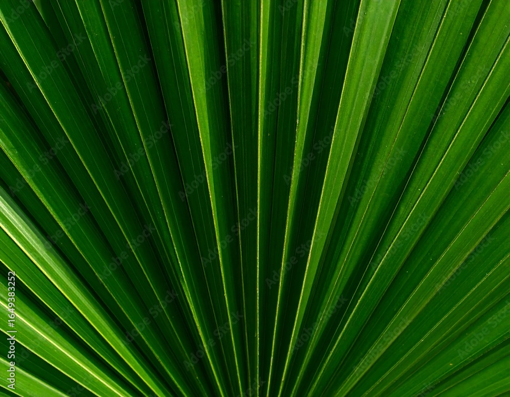 Obraz premium Close-up of palm frond veins