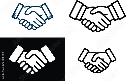 Handshake Symbol on Cooperation VECTOR