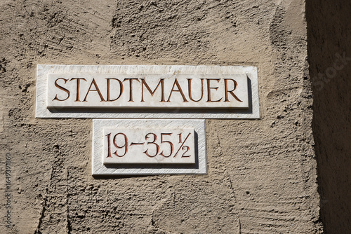 street sign on the wall