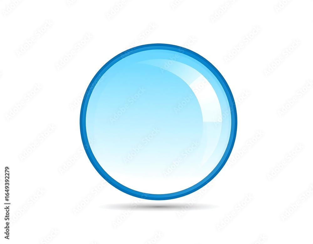 Light blue glass sphere on white Light blue glass sphere on white