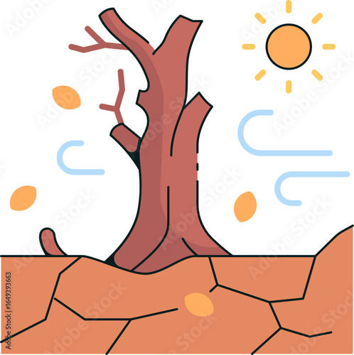 Drought Icon Illustrations