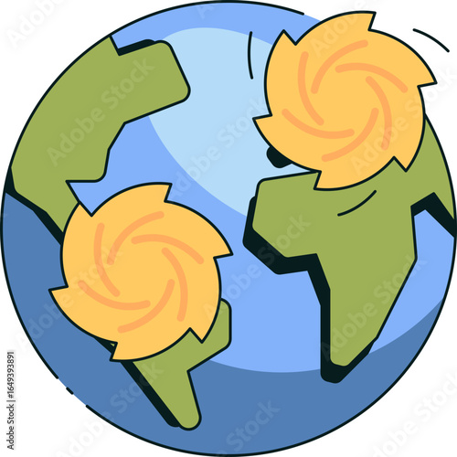 Tornado Icon Illustrations