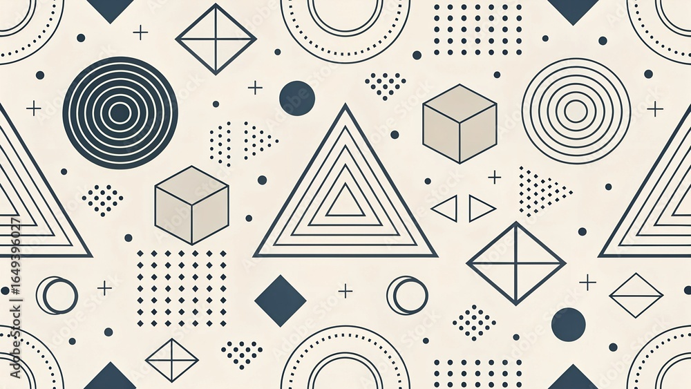 Fototapeta premium Minimalist geometric wallpaper 4k 
