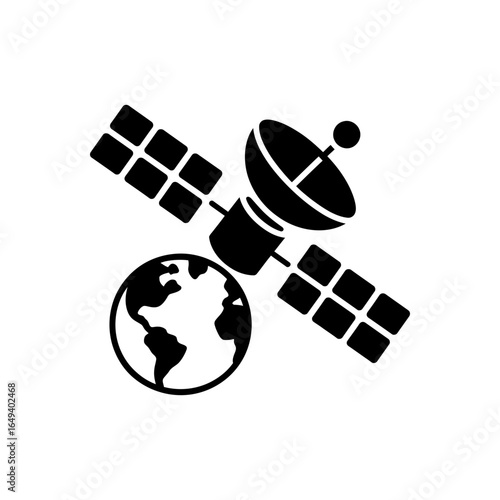 Satellite Orbiting Earth icon