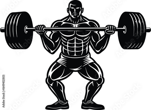 man lifting weights vector