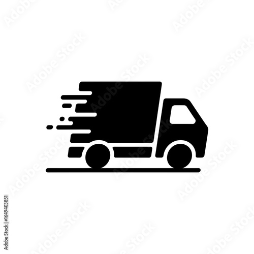 Fast delivery truck icon